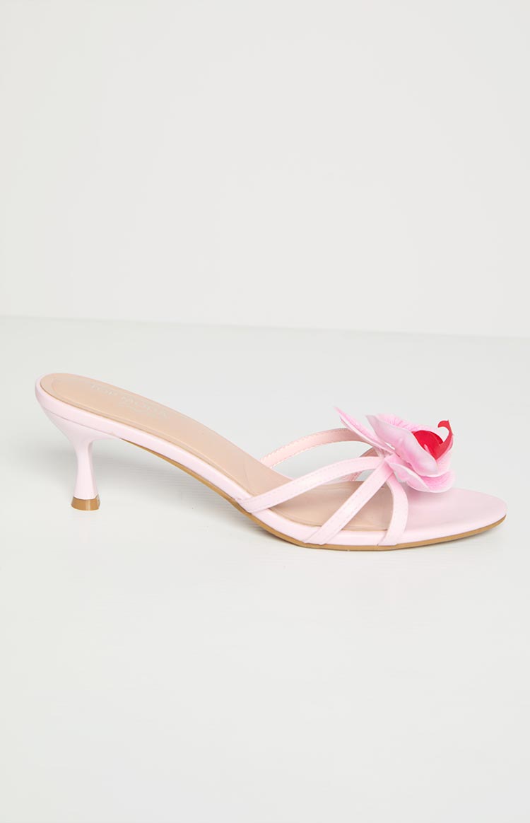 In Bloom Pink Floral Kitten Heels Image