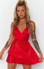 12 Nights Ruffle Dress Red Image