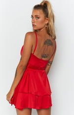 12 Nights Ruffle Dress Red Image