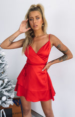 12 Nights Ruffle Dress Red Image