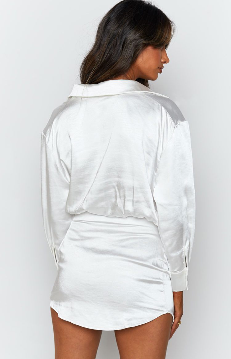 Deeper Water Mini Dress White Image