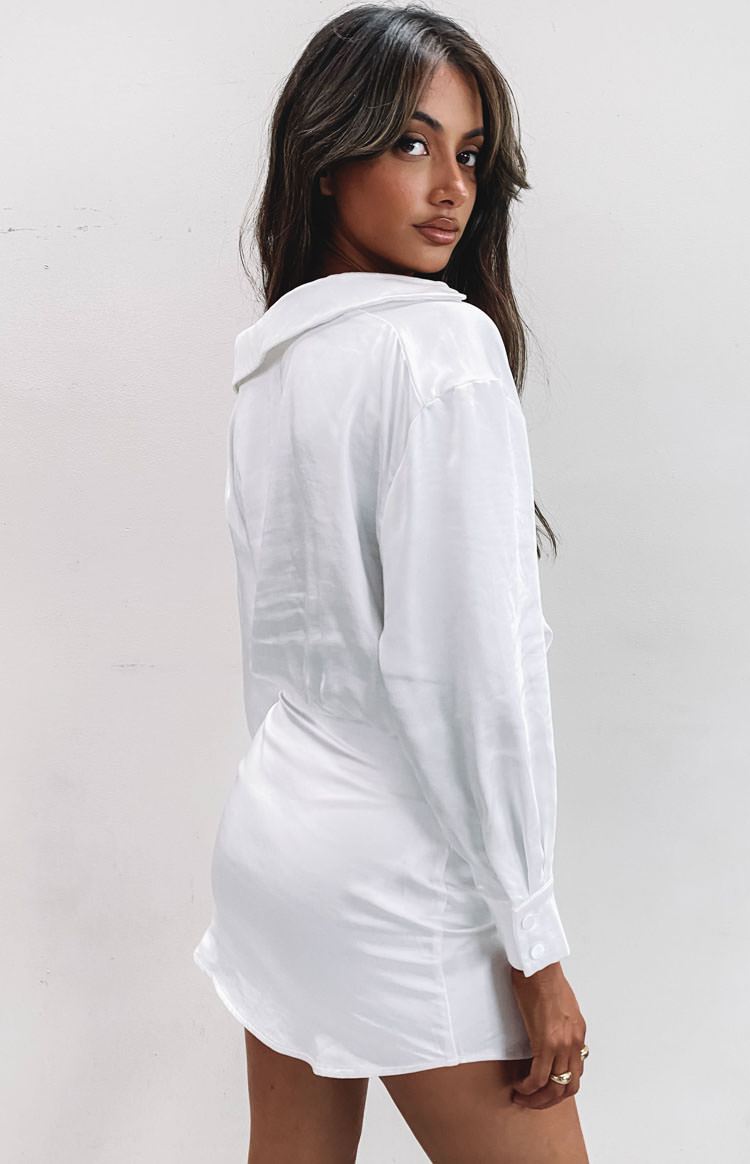 Deeper Water Mini Dress White Image