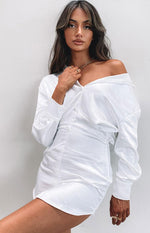 Deeper Water Mini Dress White Image