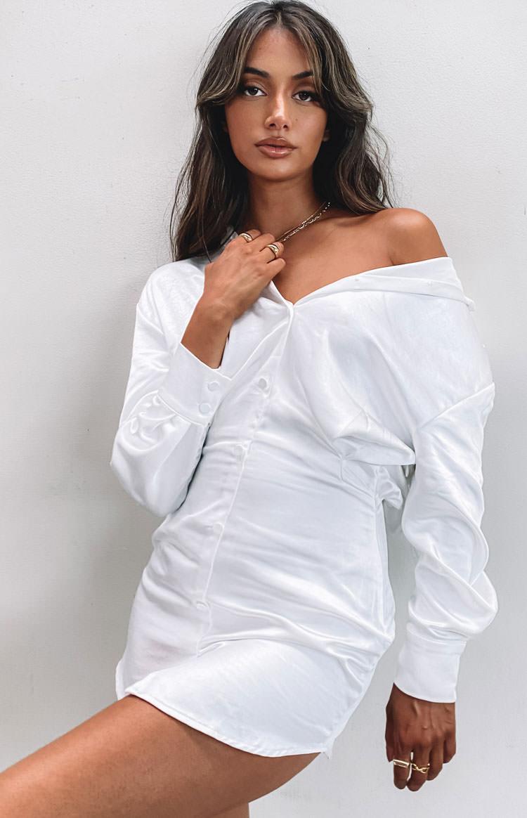 Deeper Water Mini Dress White Image