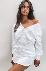 Deeper Water Mini Dress White Image