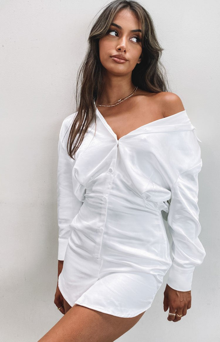 Deeper Water Mini Dress White Image