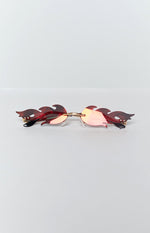 Eclat Accelerate Festival Flame Sunglasses Red and Gold Image