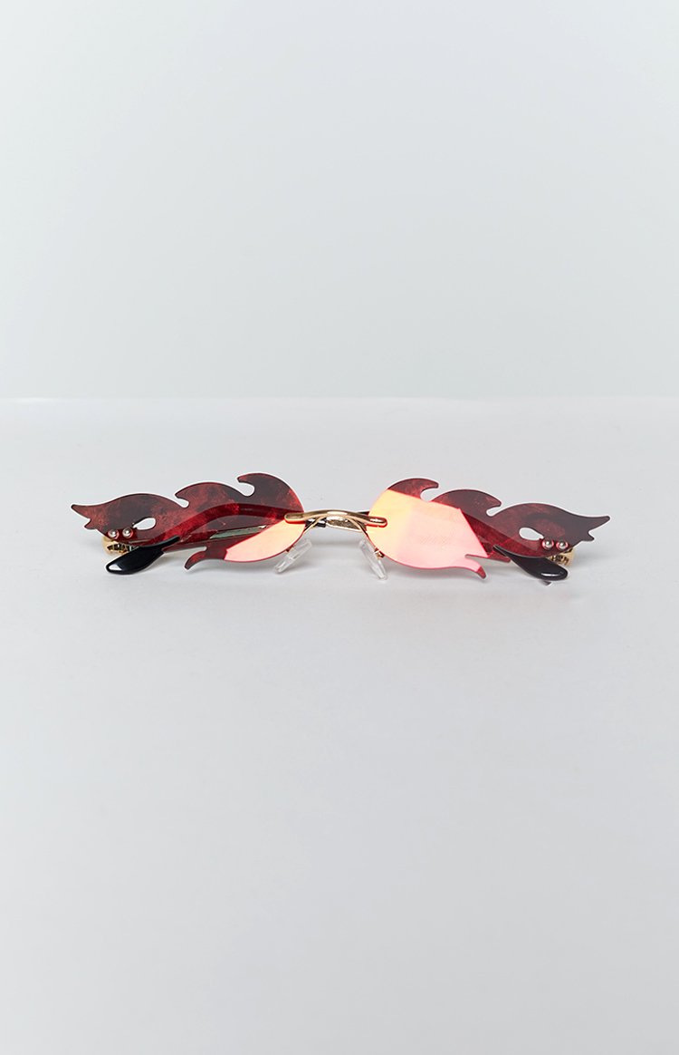 Eclat Accelerate Festival Flame Sunglasses Red and Gold Image