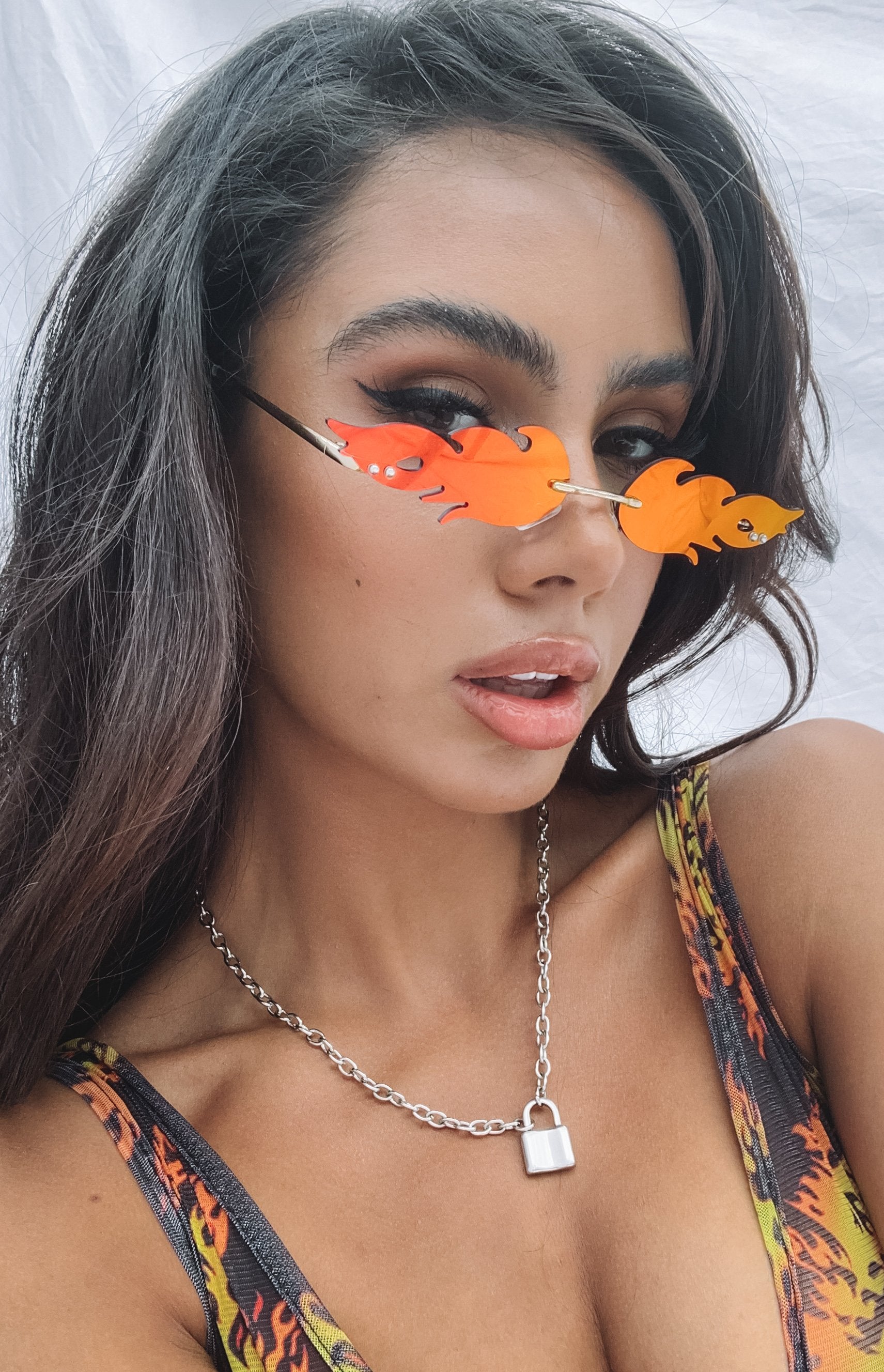 Eclat Accelerate Festival Flame Sunglasses Red and Gold Image