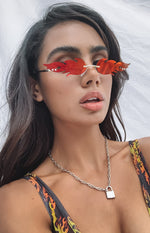 Eclat Accelerate Festival Flame Sunglasses Red and Gold Image