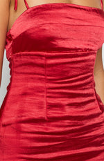 Feyre Dress Red Satin Image