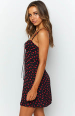 Joleen Dress Black Red Floral Image