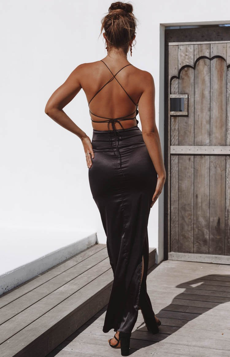 Manhattan Slip Formal Dress Black Image