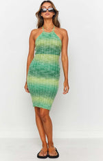 Otto Halter Knitted Dress Green Image