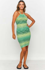 Otto Halter Knitted Dress Green Image