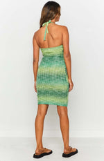 Otto Halter Knitted Dress Green Image