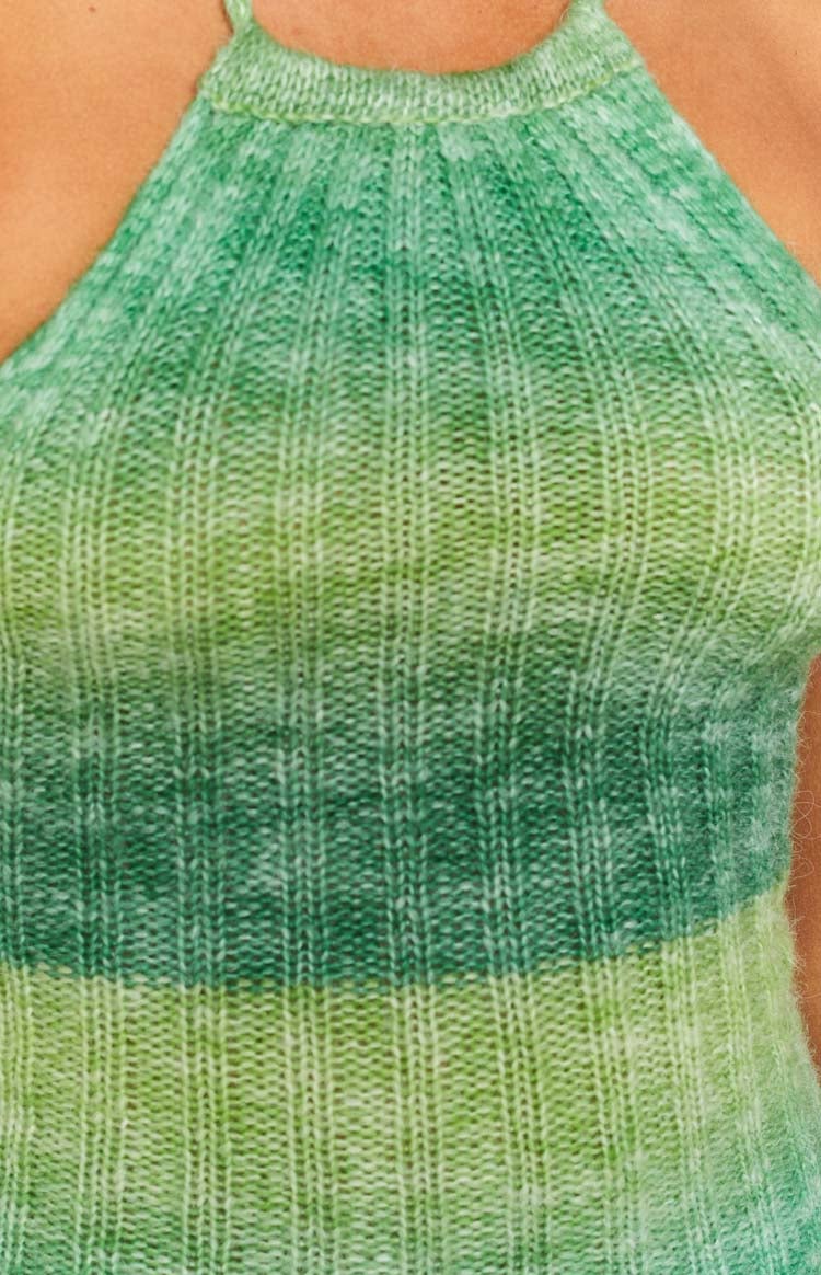 Otto Halter Knitted Dress Green Image
