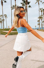 Santa Rosa Fluffy Crop Top Blue Image