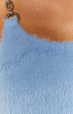 Santa Rosa Fluffy Crop Top Blue Image
