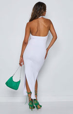 Sofia Halter Midi Dress White Image