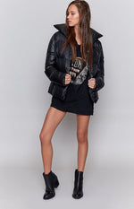 Backstreet Puffer Bomber Jacket Black Image