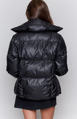 Backstreet Puffer Bomber Jacket Black Image