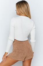 Blitz Long Sleeve Ribbed Top White Image