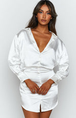 Deeper Water Mini Dress White Image