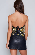 New Day Festival Wrap Crop Black Image