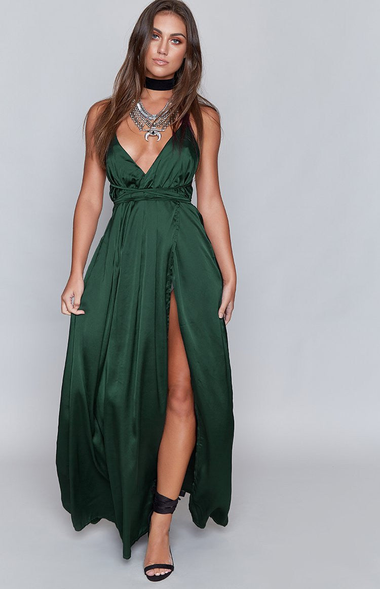 Pandora Maxi Dress Emerald Green Image