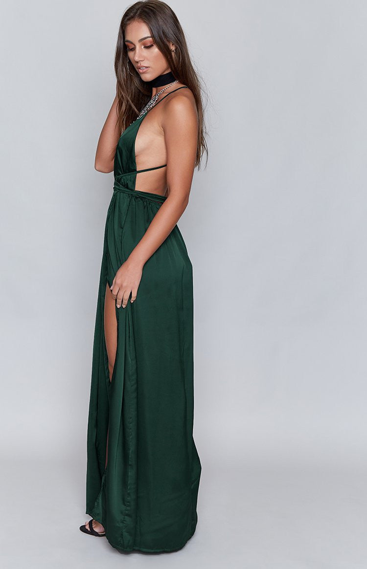 Pandora Maxi Dress Emerald Green Image