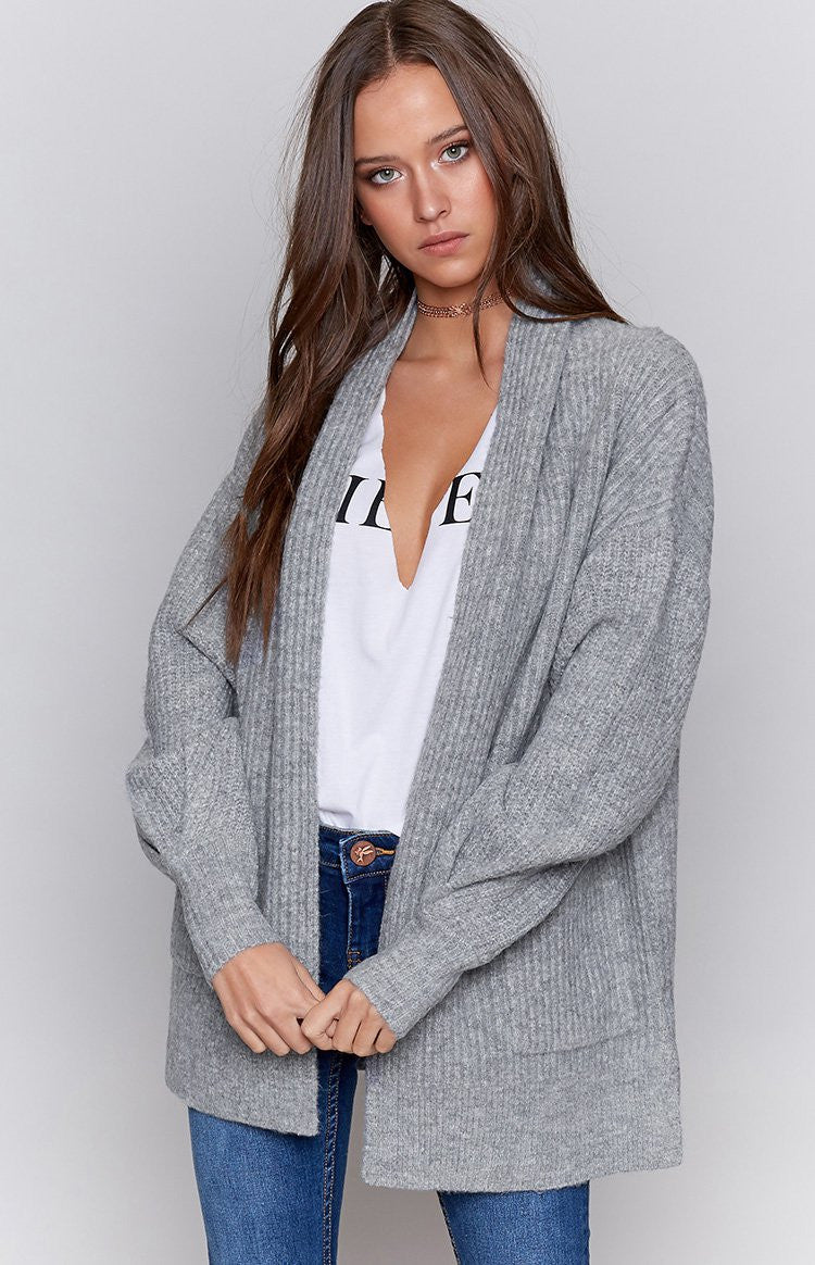 Rusty Rally Cardigan Grey Marle Image