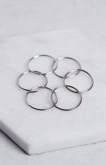 Sequence Hair Rings Silver Image