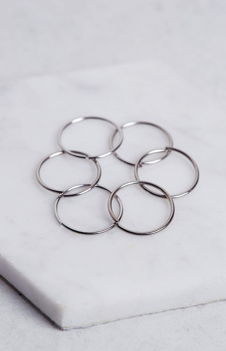 Sequence Hair Rings Silver Image