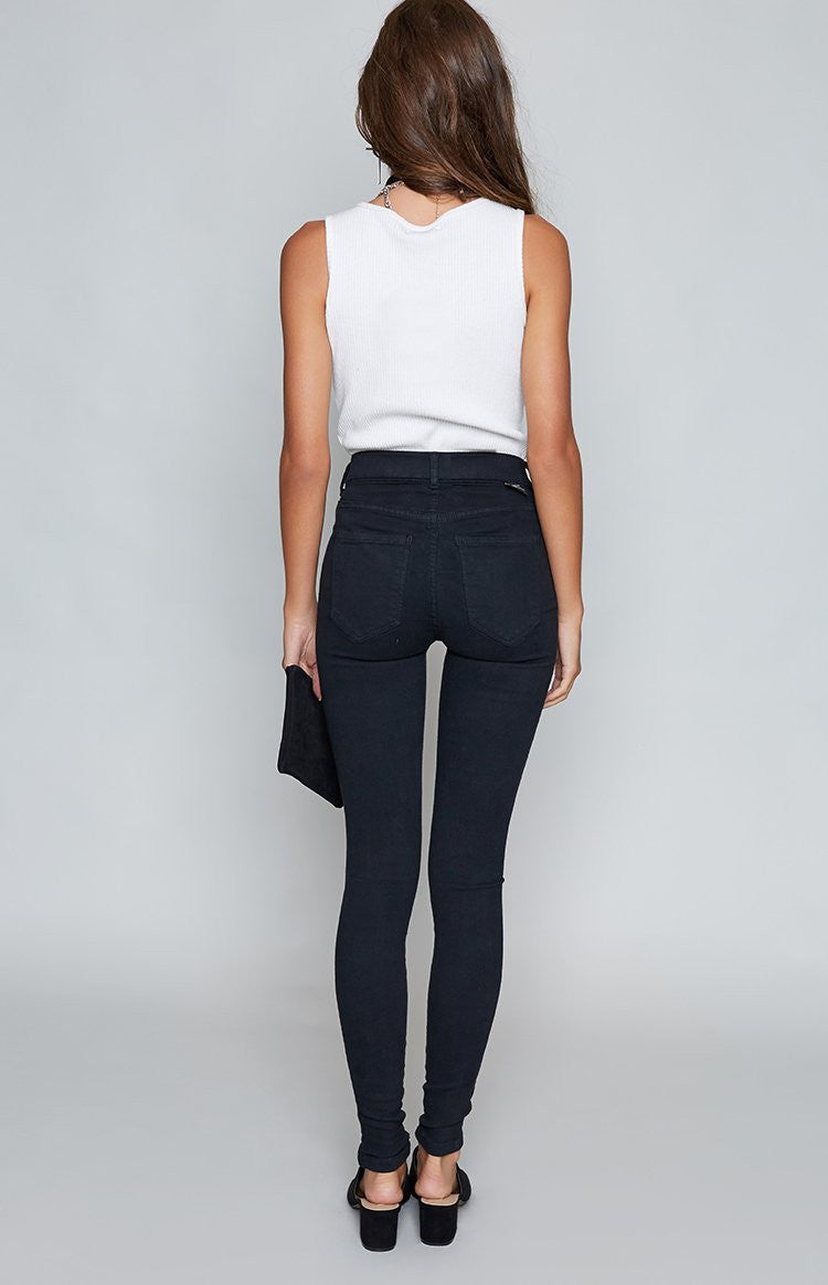 Dr. Denim Lexy Jeans Black Ripped Knees Image