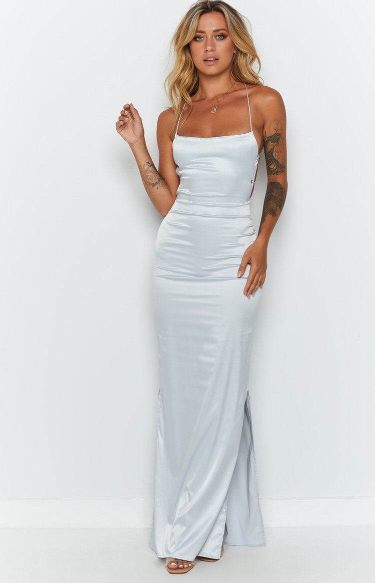 Manhattan Slip Formal Dress Silver Image
