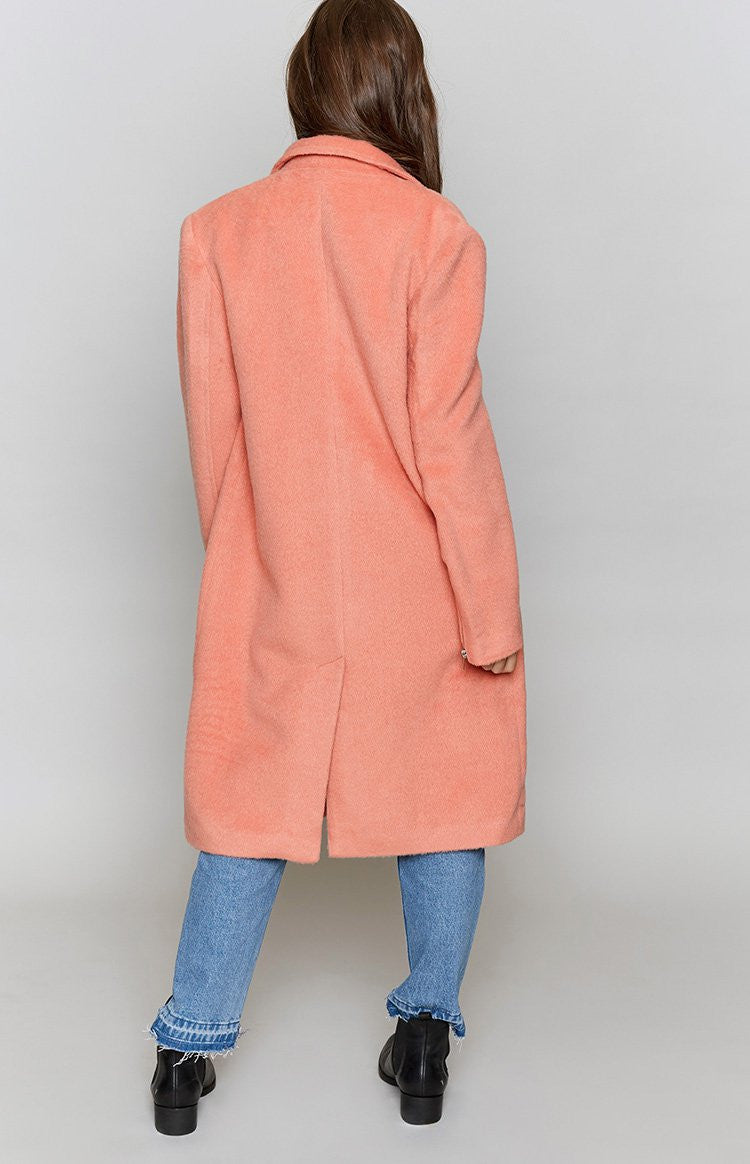 MinkPink Fearless Wool Coat Pink Image