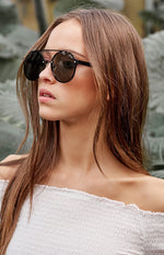 Quay Camden Heights Sunglasses Black Green Image