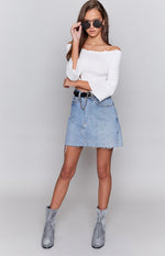 Gypsy Goddess Off Shoulder Crop White Image