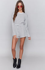 MinkPink Pioneer Playsuit Beige Stripe Image