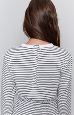 MinkPink Pioneer Playsuit Beige Stripe Image