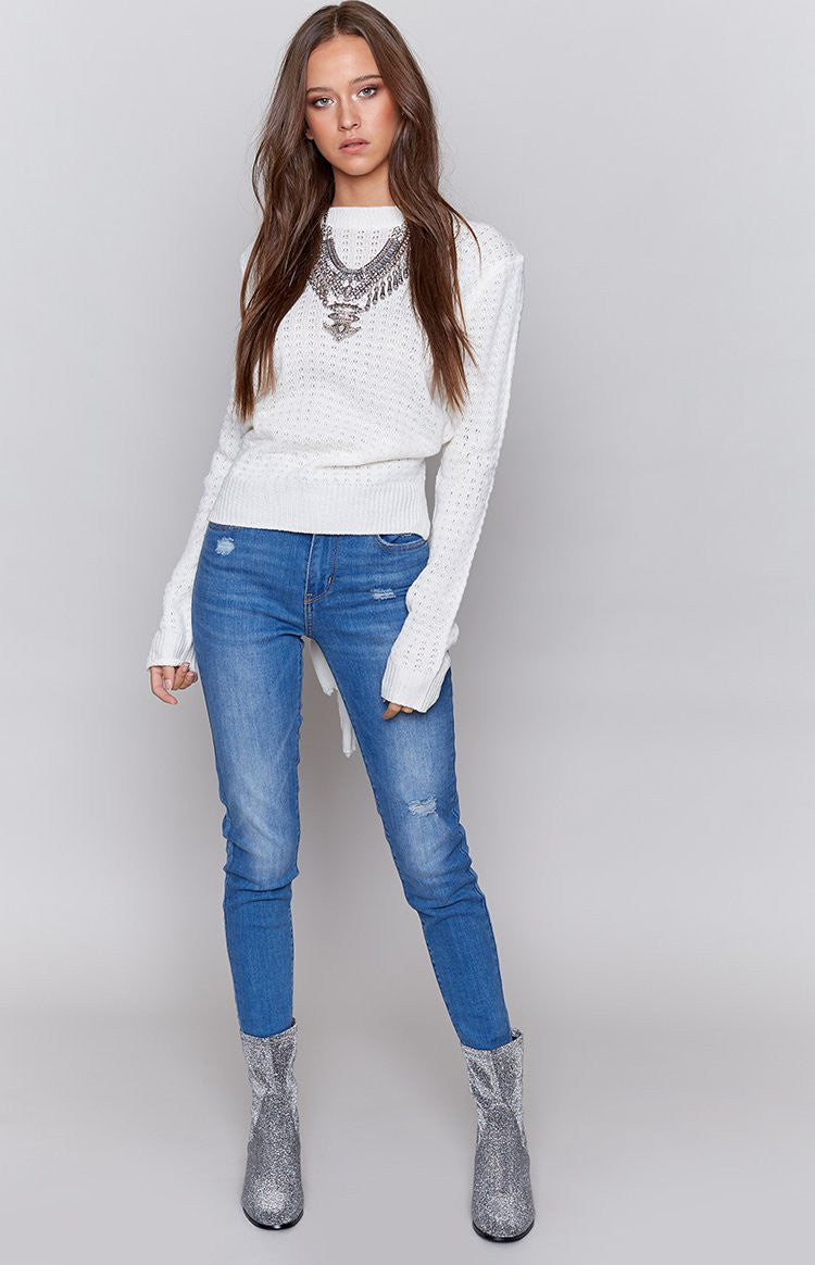 Heavenly Backless Knit White Image