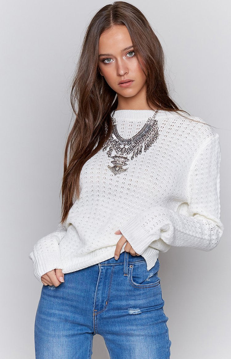 Heavenly Backless Knit White Image